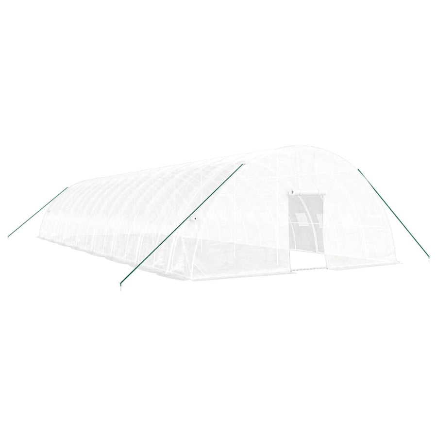Tuinkas Met Stalen Frame 96 M² 16X6X2,85 M 16 x 6 x 2.85 m Wit