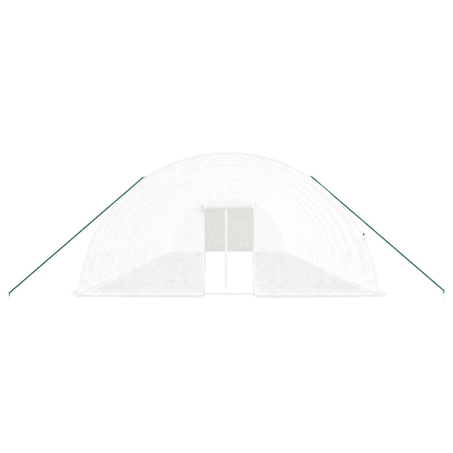 Tuinkas Met Stalen Frame 96 M² 16X6X2,85 M 16 x 6 x 2.85 m Wit