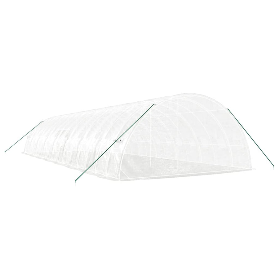 Tuinkas Met Stalen Frame 96 M² 16X6X2,85 M 16 x 6 x 2.85 m Wit