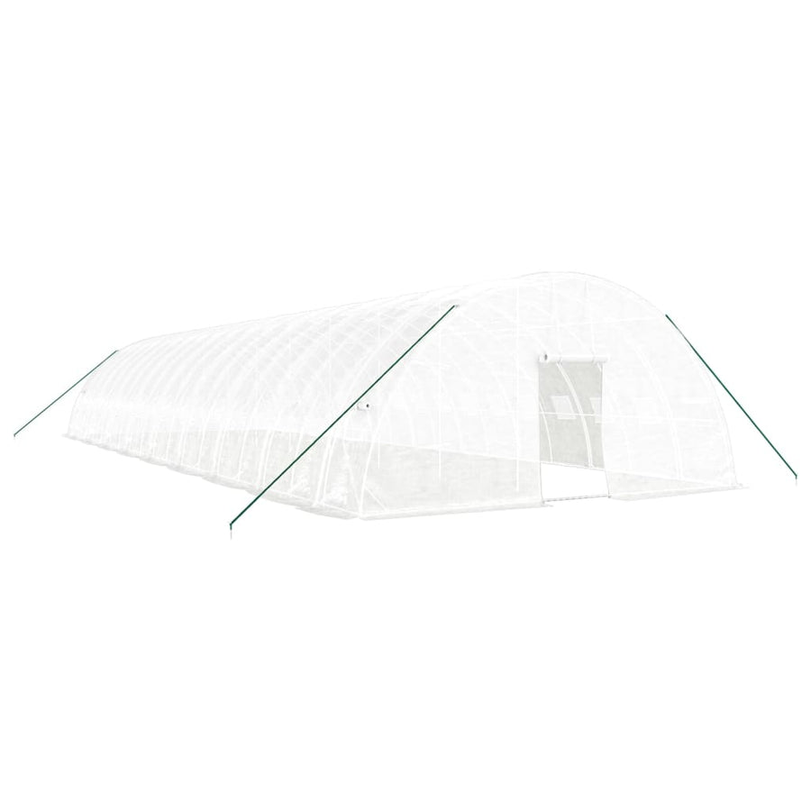 Tuinkas Met Stalen Frame 108 M² 18X6X2,85 M 18 x 6 x 2.85 m Wit