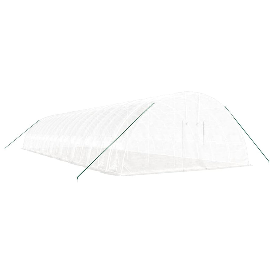 Tuinkas Met Stalen Frame 108 M² 18X6X2,85 M 18 x 6 x 2.85 m Wit
