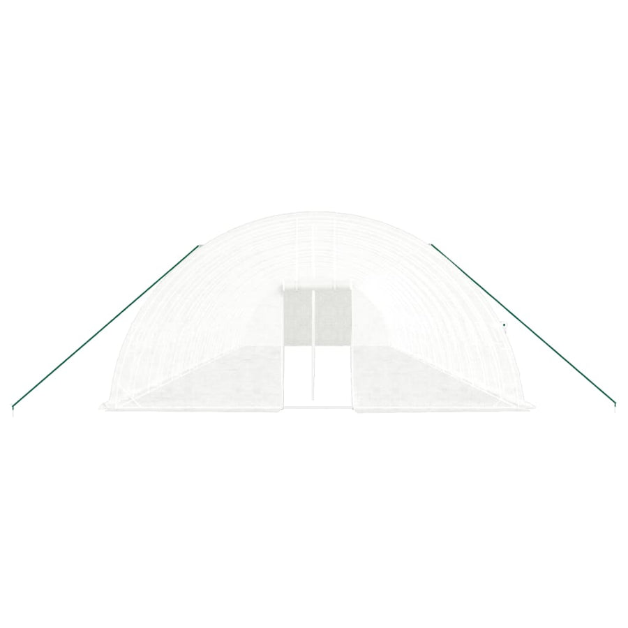Tuinkas Met Stalen Frame 108 M² 18X6X2,85 M 18 x 6 x 2.85 m Wit