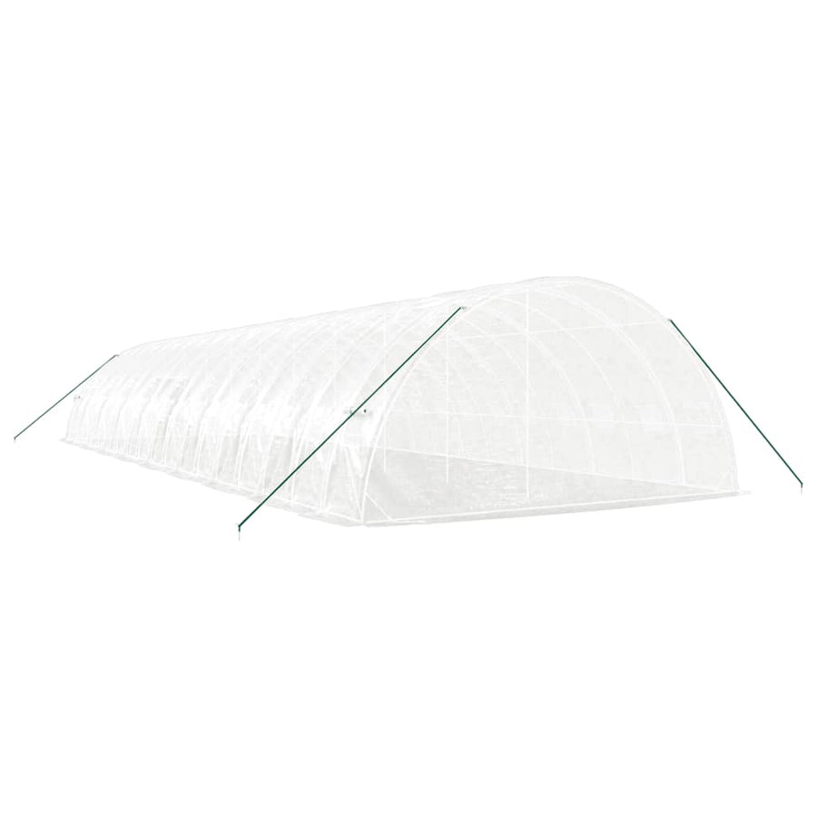 Tuinkas Met Stalen Frame 108 M² 18X6X2,85 M 18 x 6 x 2.85 m Wit