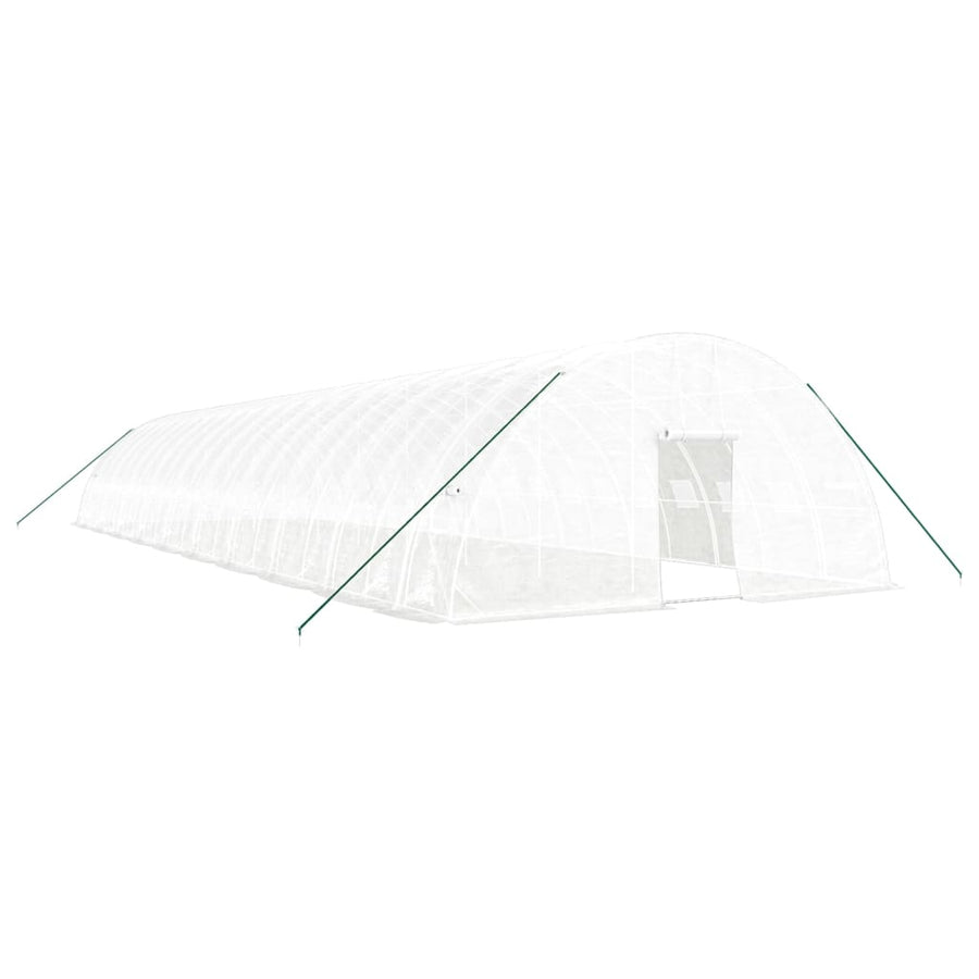 Tuinkas Met Stalen Frame 120 M² 20X6X2,85 M 20 x 6 x 2.85 m Wit