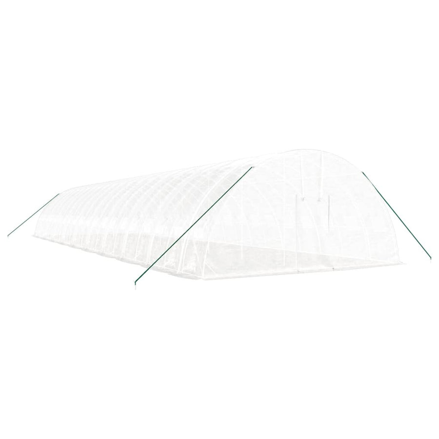Tuinkas Met Stalen Frame 120 M² 20X6X2,85 M 20 x 6 x 2.85 m Wit