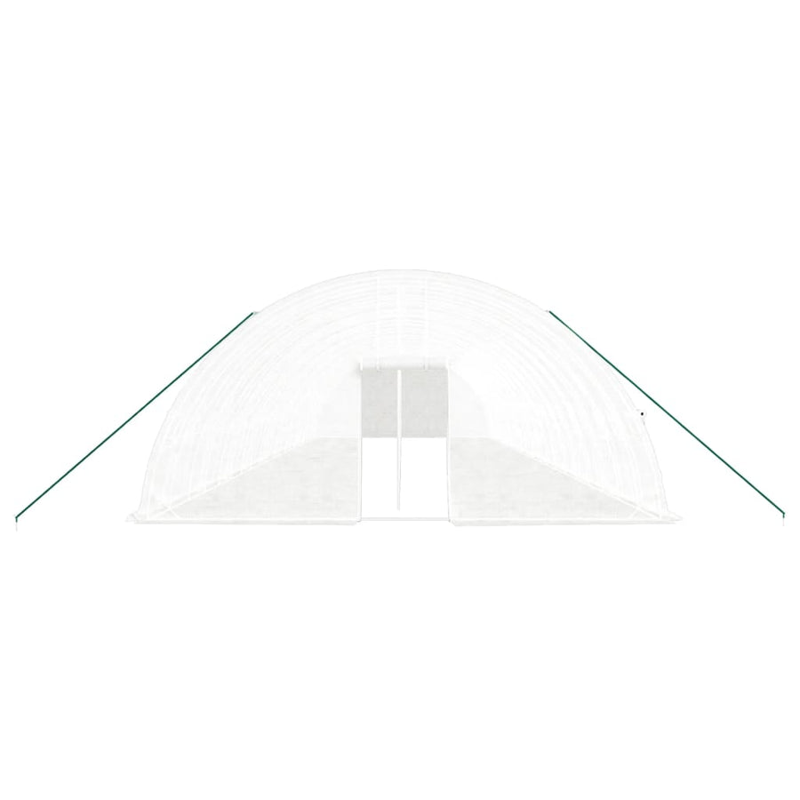 Tuinkas Met Stalen Frame 120 M² 20X6X2,85 M 20 x 6 x 2.85 m Wit