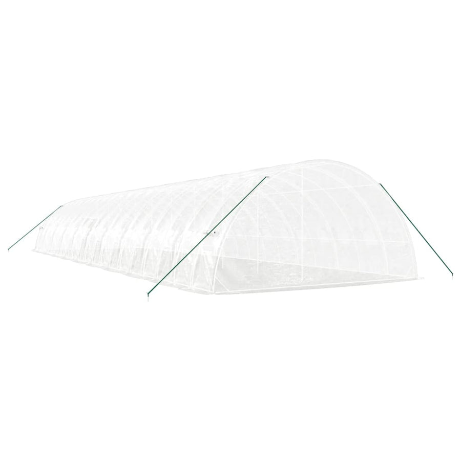 Tuinkas Met Stalen Frame 120 M² 20X6X2,85 M 20 x 6 x 2.85 m Wit