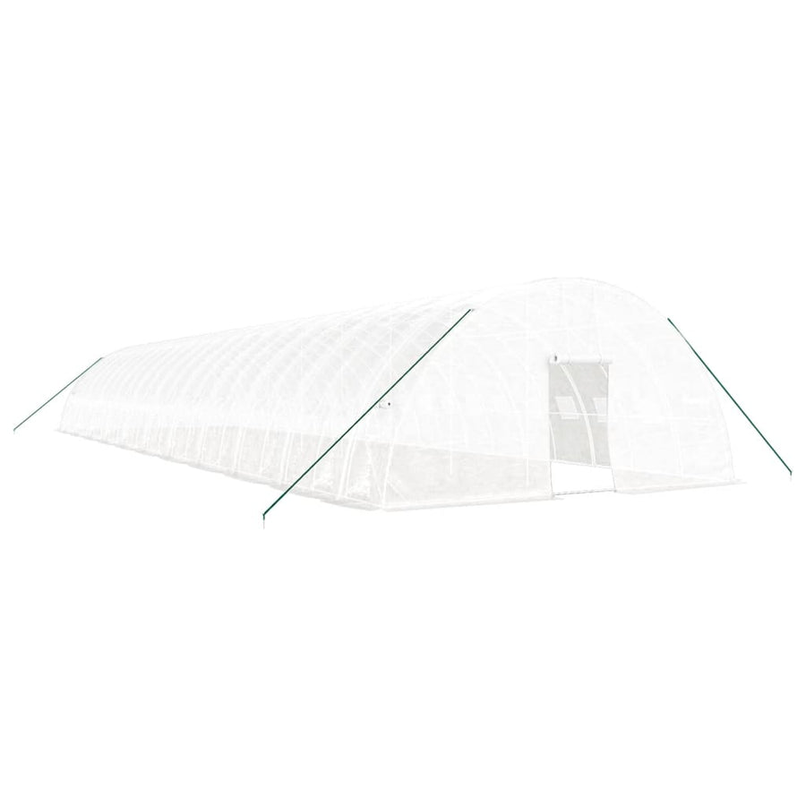 Tuinkas Met Stalen Frame 132 M² 22X6X2,85 M 22 x 6 x 2.85 m Wit