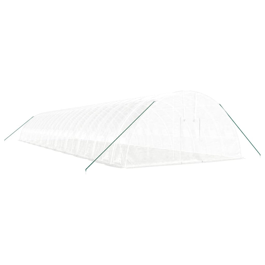 Tuinkas Met Stalen Frame 132 M² 22X6X2,85 M 22 x 6 x 2.85 m Wit