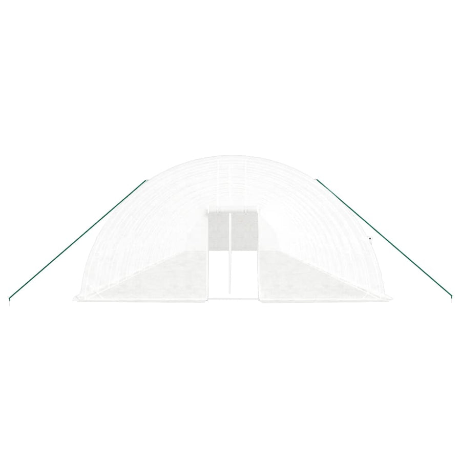 Tuinkas Met Stalen Frame 132 M² 22X6X2,85 M 22 x 6 x 2.85 m Wit