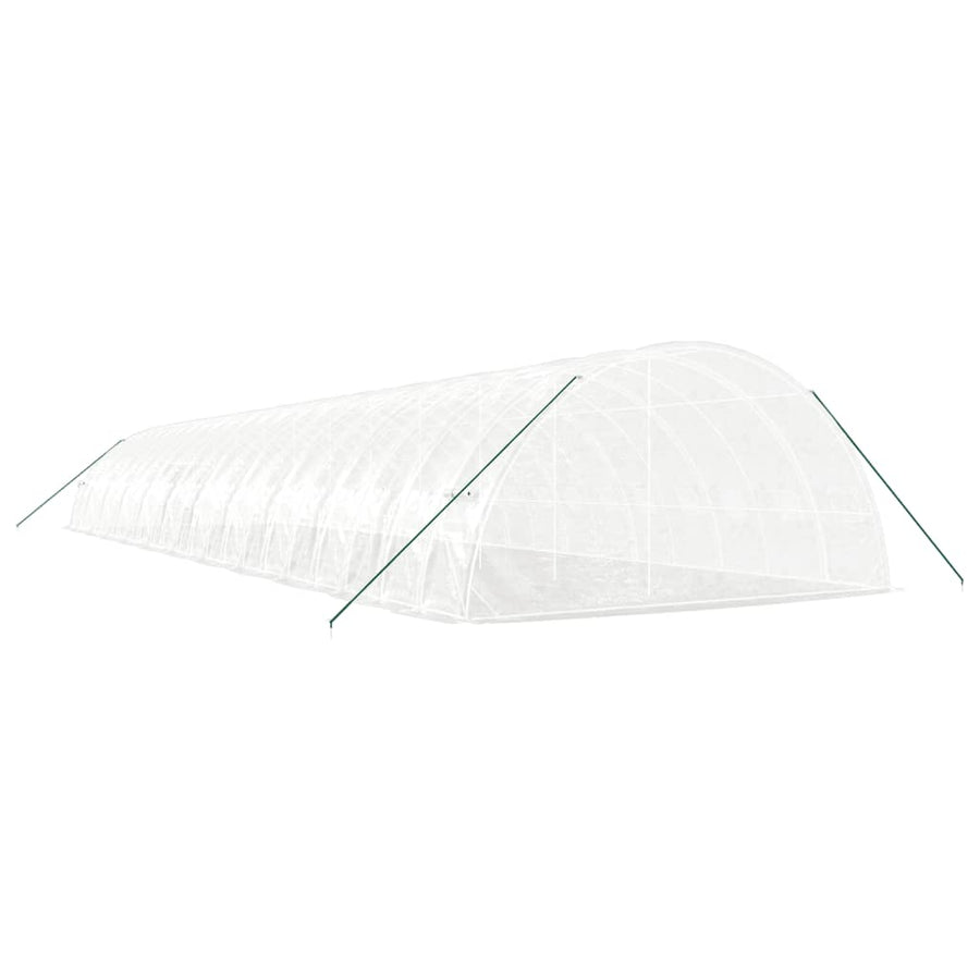 Tuinkas Met Stalen Frame 132 M² 22X6X2,85 M 22 x 6 x 2.85 m Wit