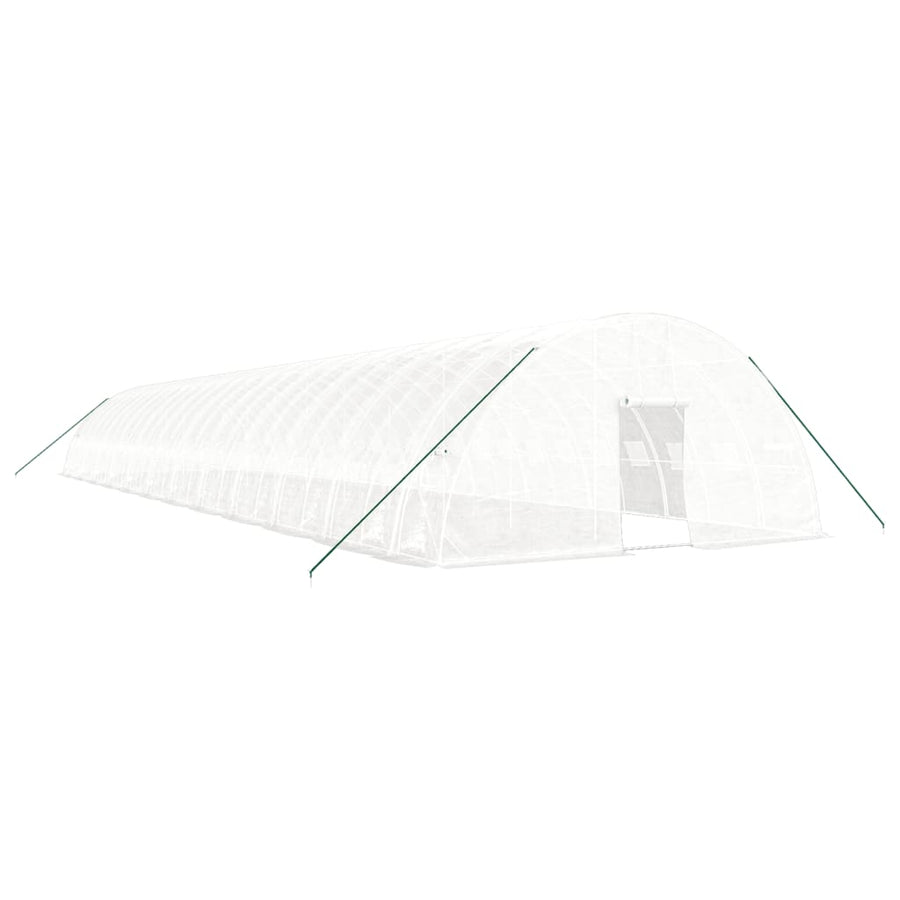 Tuinkas Met Stalen Frame 144 M² 24X6X2,85 M 24 x 6 x 2.85 m Wit