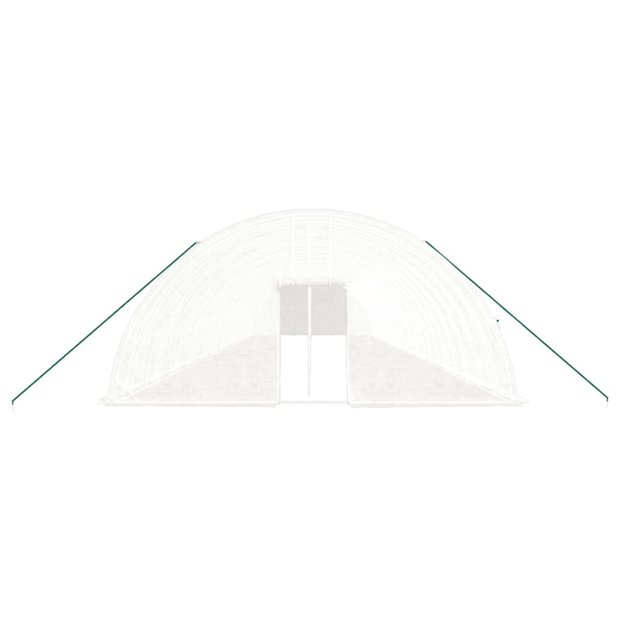 Tuinkas Met Stalen Frame 144 M² 24X6X2,85 M 24 x 6 x 2.85 m Wit