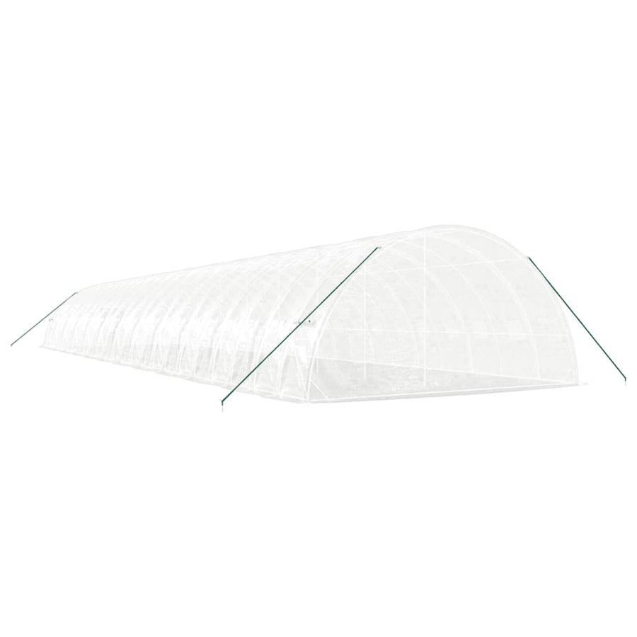 Tuinkas Met Stalen Frame 144 M² 24X6X2,85 M 24 x 6 x 2.85 m Wit