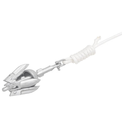 Anker Inklapbaar 0,7 Kg Smeedijzer Zilverkleurig 0.7 kg met touw