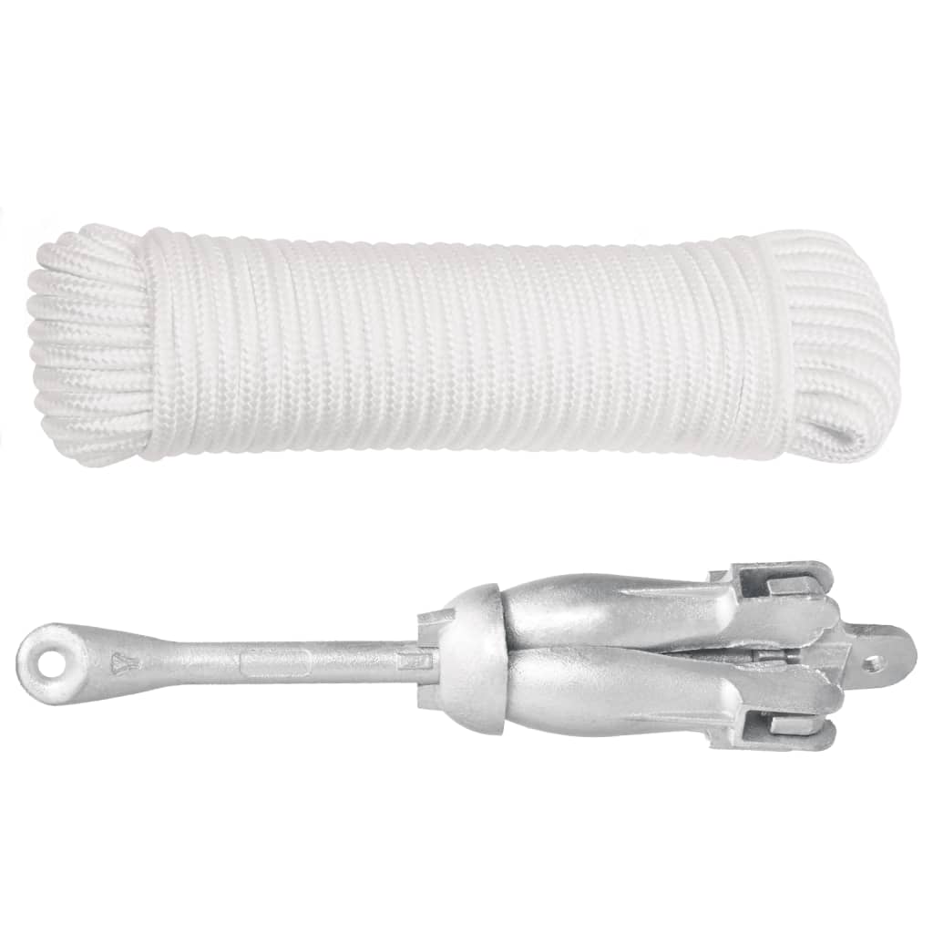 Anker Inklapbaar Smeedijzer Zilverkleurig 6 kg met touw
