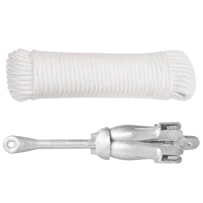 Anker Inklapbaar Smeedijzer Zilverkleurig 6 kg met touw