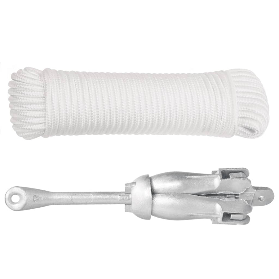 Anker Inklapbaar Smeedijzer Zilverkleurig 6 kg met touw