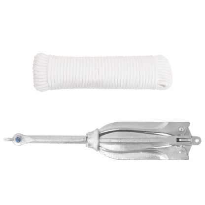 Anker Inklapbaar 2 Kg Smeedijzer Zilverkleurig 12 kg met touw