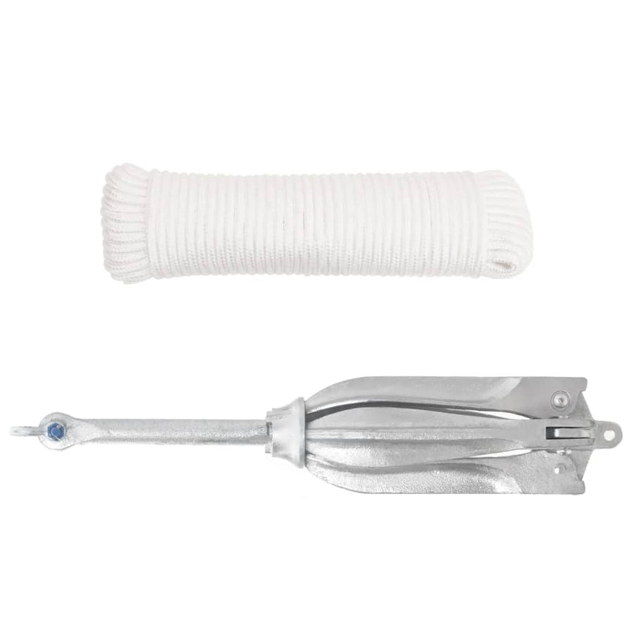 Anker Inklapbaar 2 Kg Smeedijzer Zilverkleurig 12 kg met touw