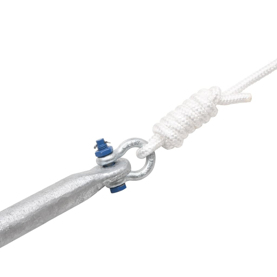 Anker Inklapbaar 2 Kg Smeedijzer Zilverkleurig 12 kg met touw