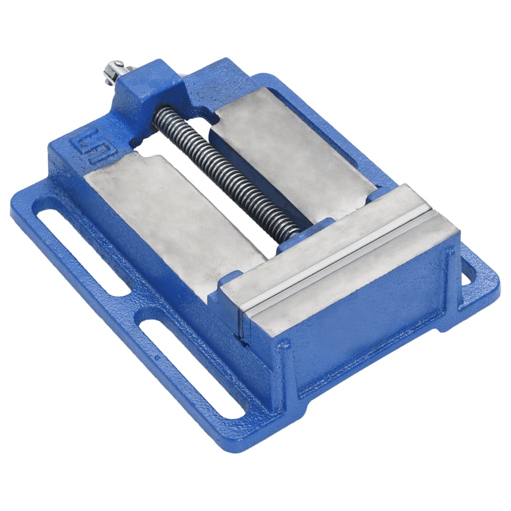 Bankschroef Voor Kolomboormachine Gietijzer Blauw 121 mm