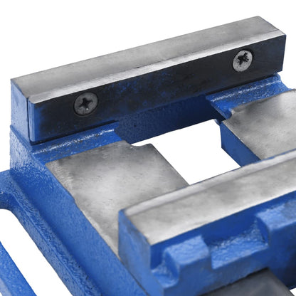 Bankschroef Voor Kolomboormachine Gietijzer Blauw 121 mm