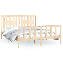 Bedframe Met Hoofdbord Massief Grenenhout 160 x 200 cm Naturel