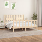 Bedframe Met Hoofdbord Massief Grenenhout 160 x 200 cm Naturel