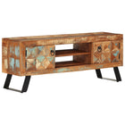 Tv-meubel 112x30 cm massief gerecycled hout multikleur