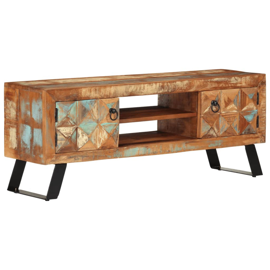 Tv-Meubel 112X30X Massief Gerecycled Hout
