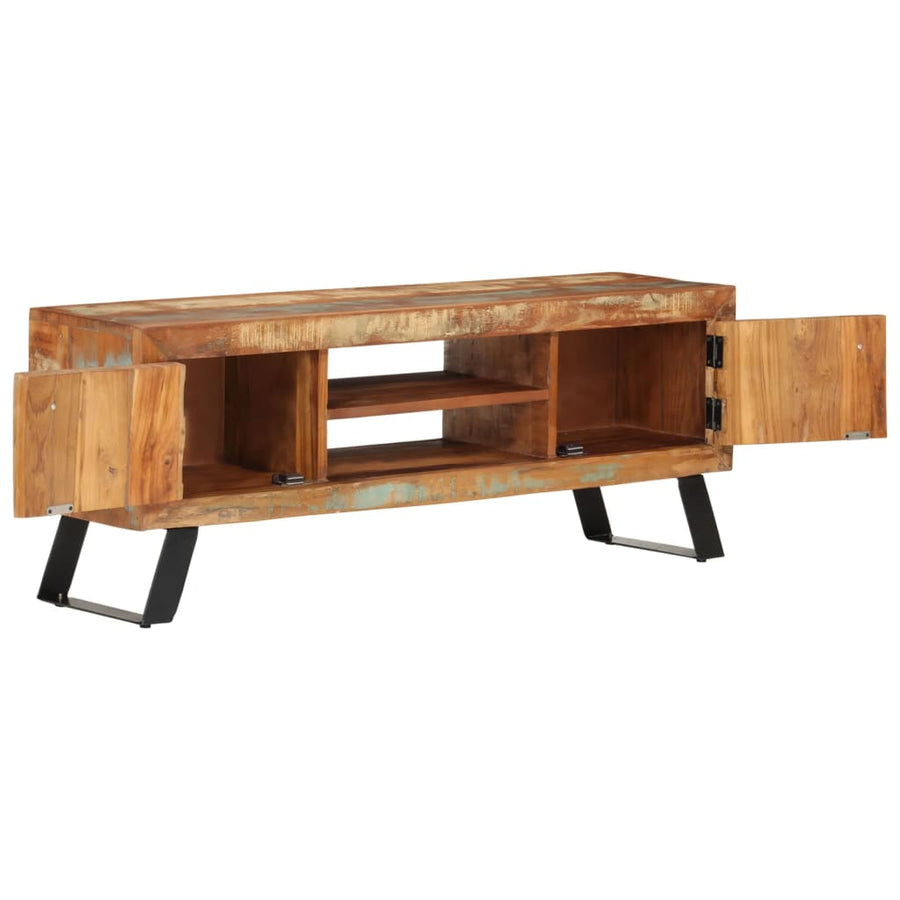 Tv-Meubel 112X30X Massief Gerecycled Hout