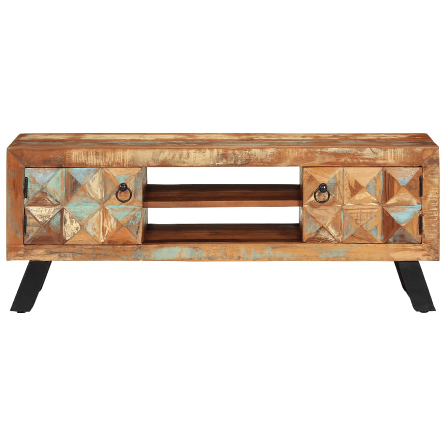 Tv-Meubel 112X30X Massief Gerecycled Hout