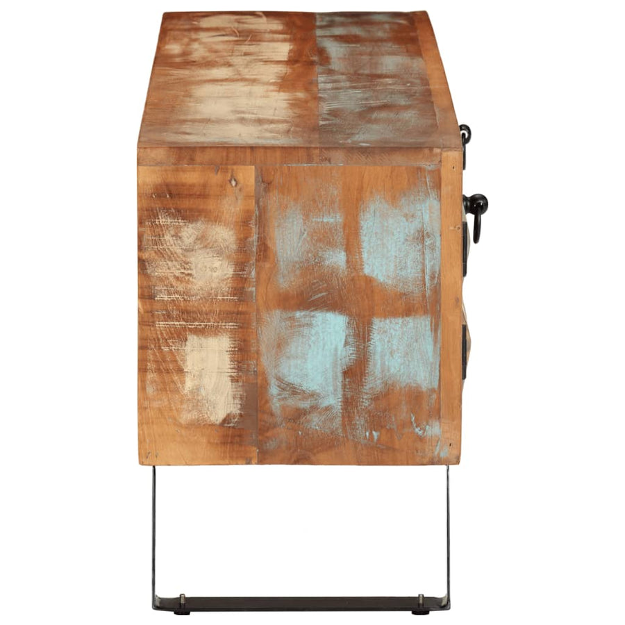 Tv-Meubel 112X30X Massief Gerecycled Hout