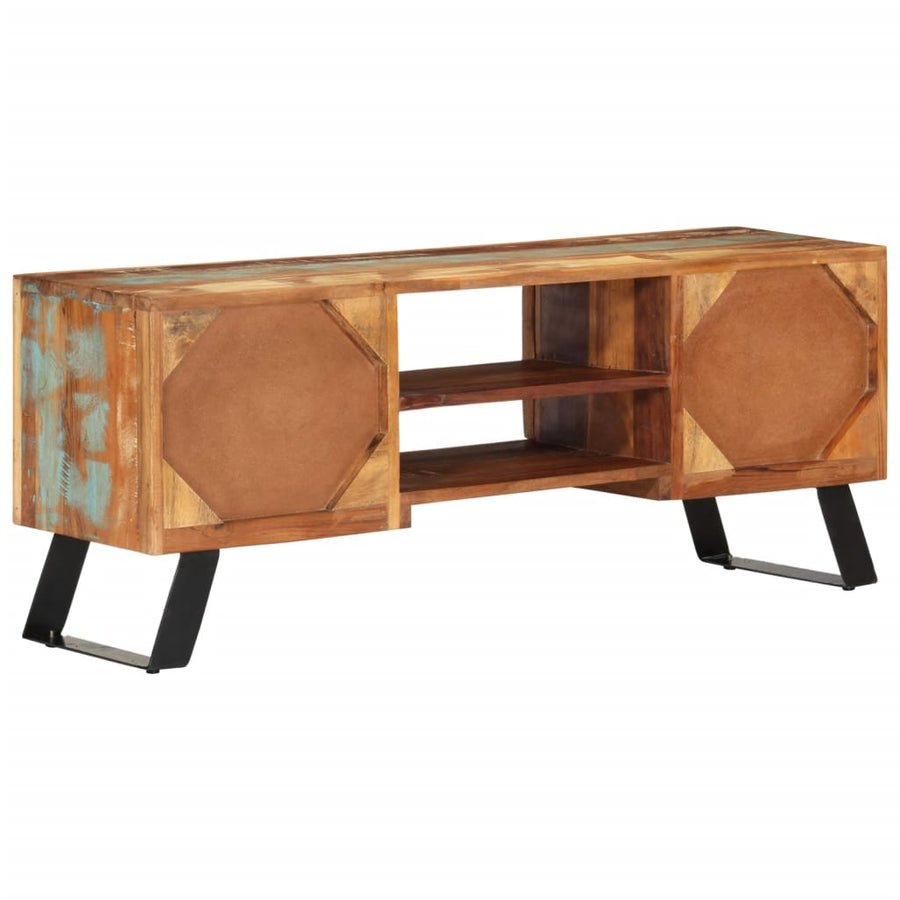 Tv-Meubel 112X30X Massief Gerecycled Hout