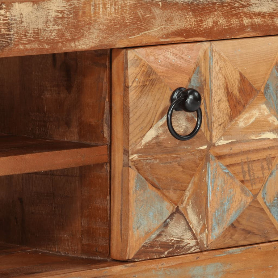 Tv-Meubel 112X30X Massief Gerecycled Hout