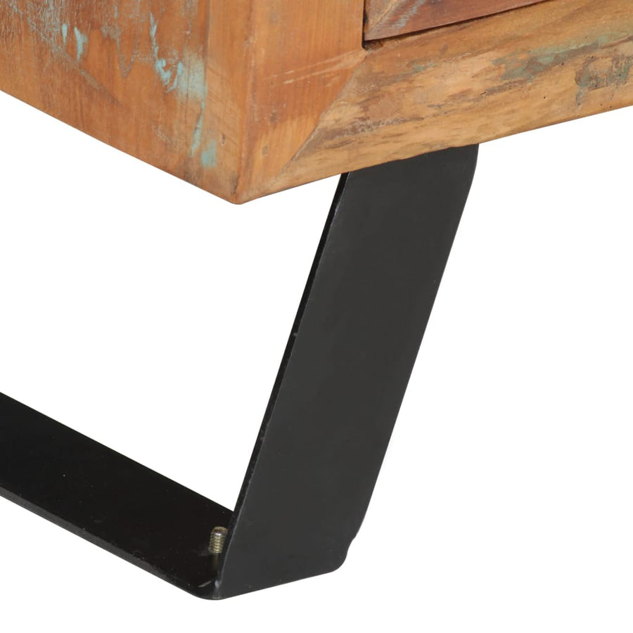 Tv-Meubel 112X30X Massief Gerecycled Hout