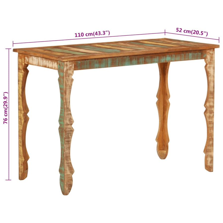 Eettafel Gerecycled Massief Hout 110 x 52 x 76 cm