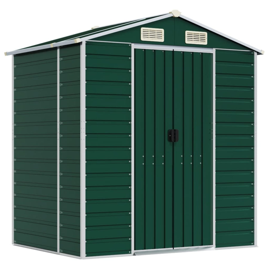 Tuinschuur Gegalvaniseerd Staal 191 x 130 x 198 cm Groen