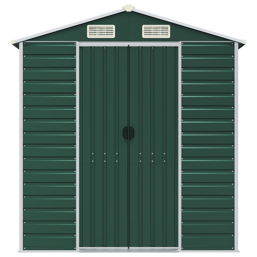 Tuinschuur Gegalvaniseerd Staal 191 x 130 x 198 cm Groen