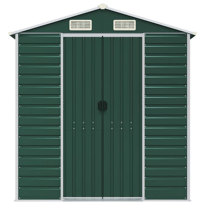 Tuinschuur Gegalvaniseerd Staal 191 x 130 x 198 cm Groen