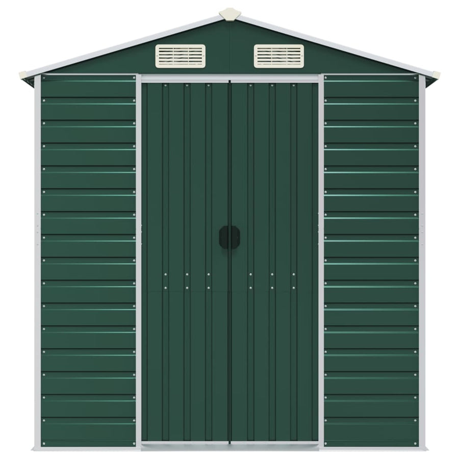 Tuinschuur Gegalvaniseerd Staal 191 x 130 x 198 cm Groen