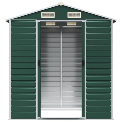 Tuinschuur Gegalvaniseerd Staal 191 x 130 x 198 cm Groen