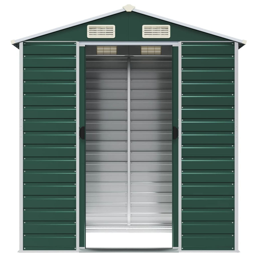 Tuinschuur Gegalvaniseerd Staal 191 x 130 x 198 cm Groen