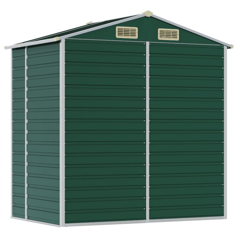 Tuinschuur Gegalvaniseerd Staal 191 x 130 x 198 cm Groen
