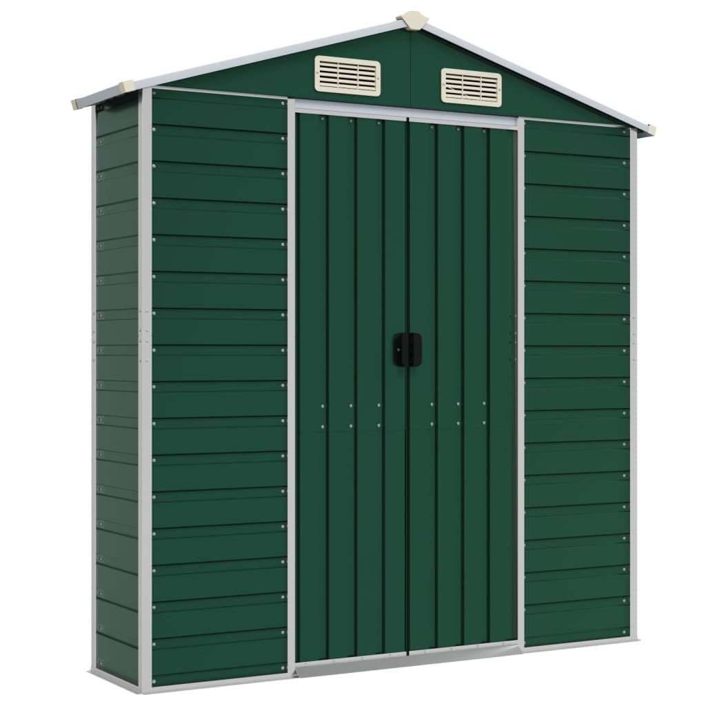 Tuinschuur Gegalvaniseerd Staal 191 x 130 x 198 cm Groen