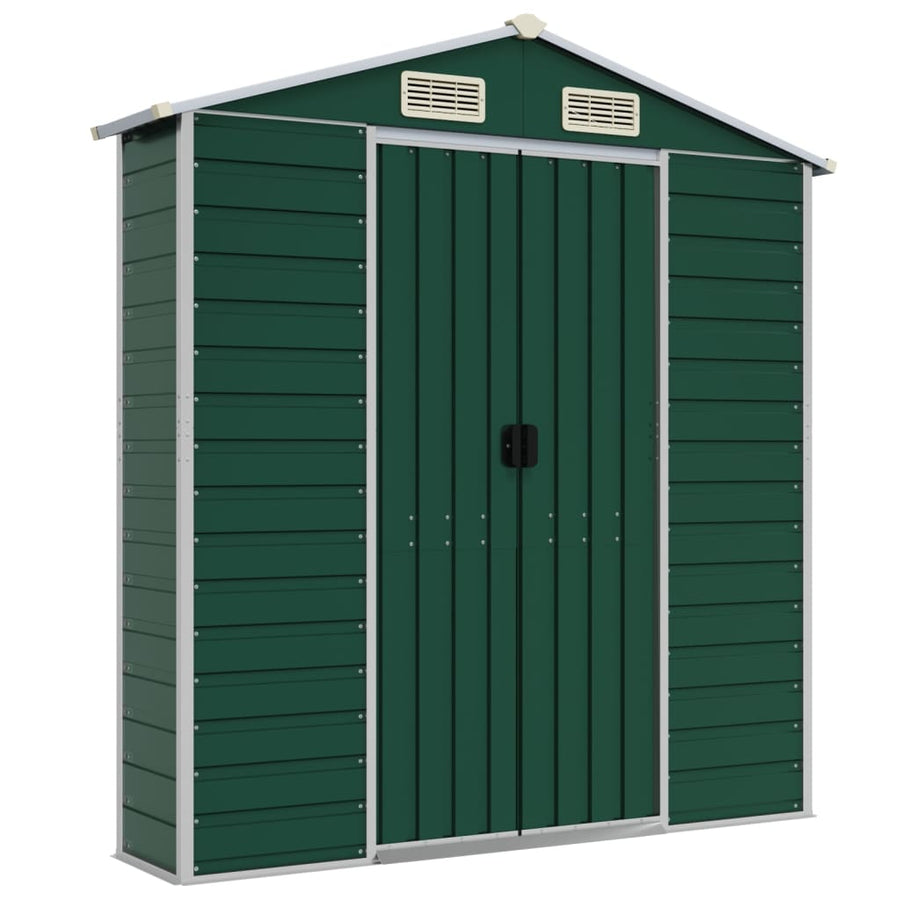 Tuinschuur Gegalvaniseerd Staal 191 x 130 x 198 cm Groen