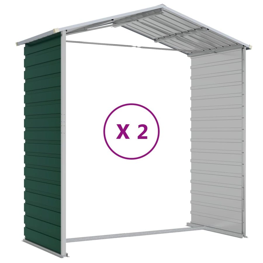 Tuinschuur 191X215X198 Cm Gegalvaniseerd Staal Groen