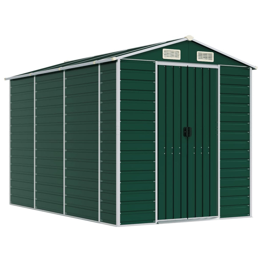Tuinschuur Gegalvaniseerd Staal 191 x 300 x 198 cm Groen