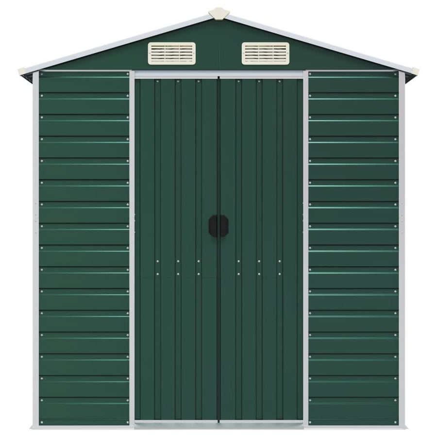 Tuinschuur Gegalvaniseerd Staal 191 x 300 x 198 cm Groen